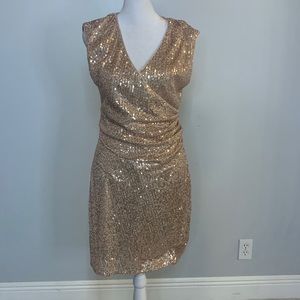 [She + Sky] Blush Sequin Embellished Dress - Size Medium NWT